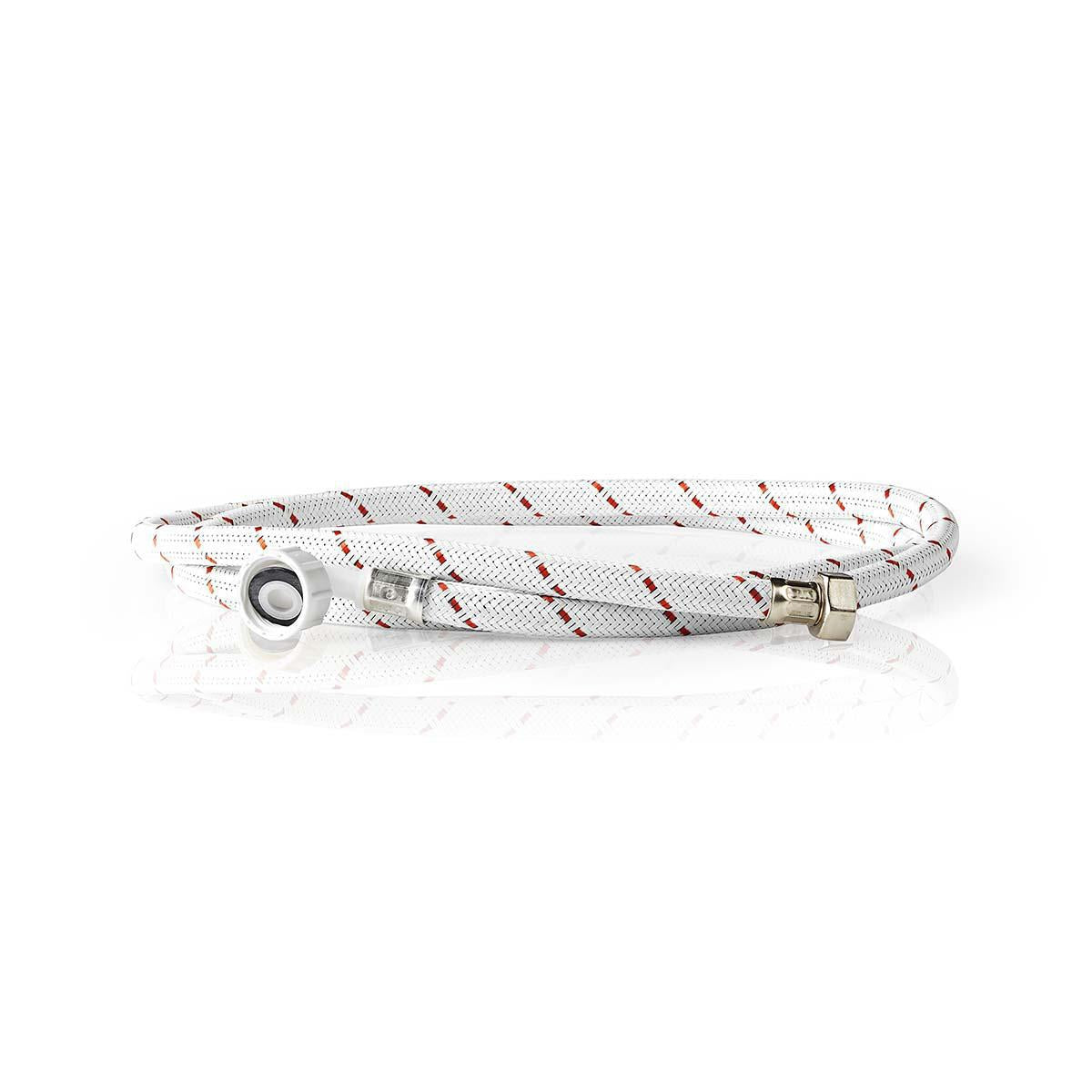 Inlet hose nylon | 1/2'' | 3/4'' | 10 Bar | 90 °C | 2.00 m | Usage: Dish / Washing machine | Nylon | Red-white