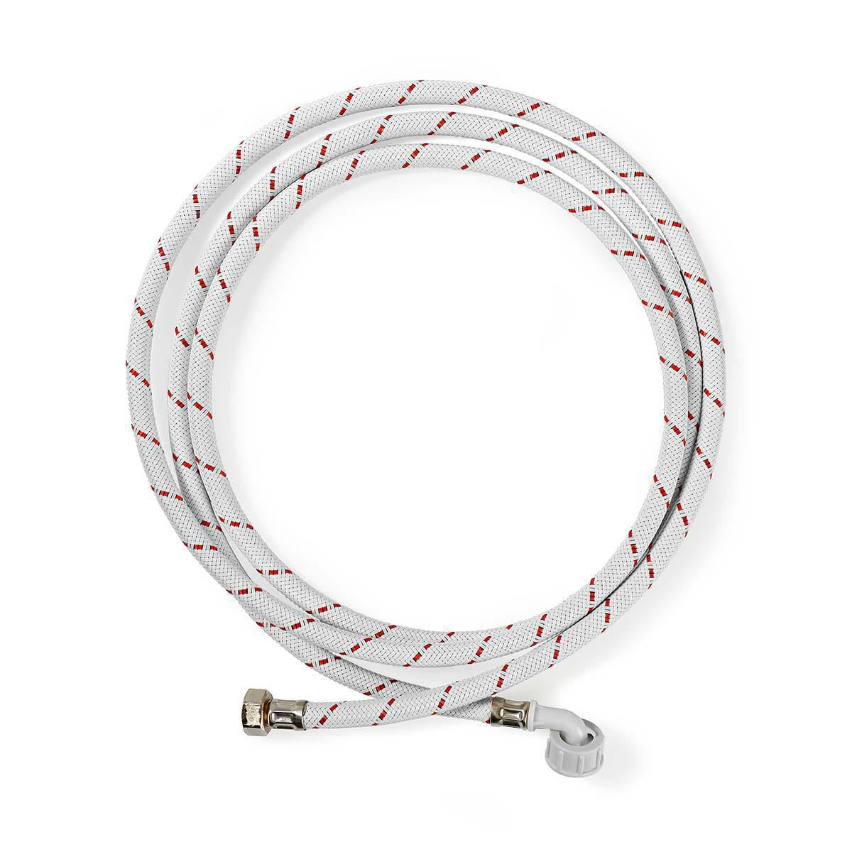Inlet hose nylon | 1/2'' | 3/4'' | 10 Bar | 90 °C | 3.00 m | Usage: Dish / Washing machine | Nylon | Red-white