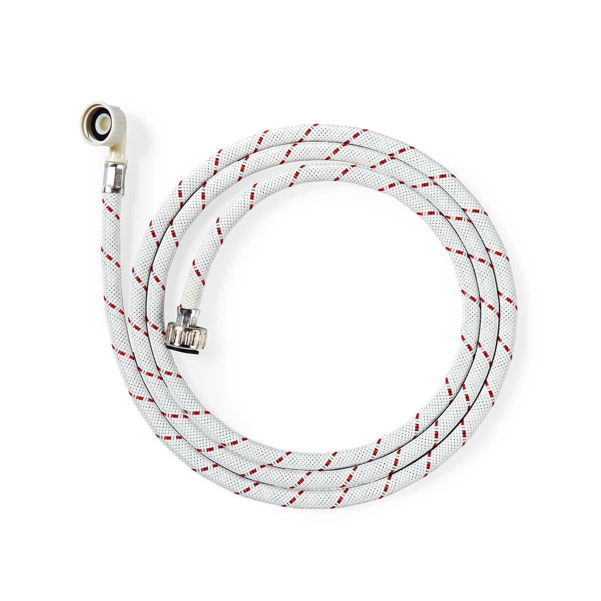 Inlet hose nylon | 3/4'' | 3/4'' | 10 Bar | 90 °C | 2.50 m | Usage: Dish / Washing machine | Nylon | Red-white