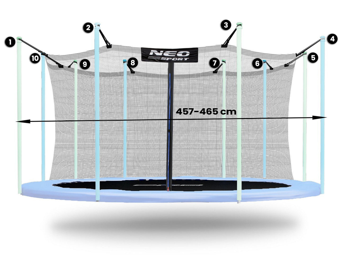 Inner protection net Neosport 465cm 15ft 10 posts