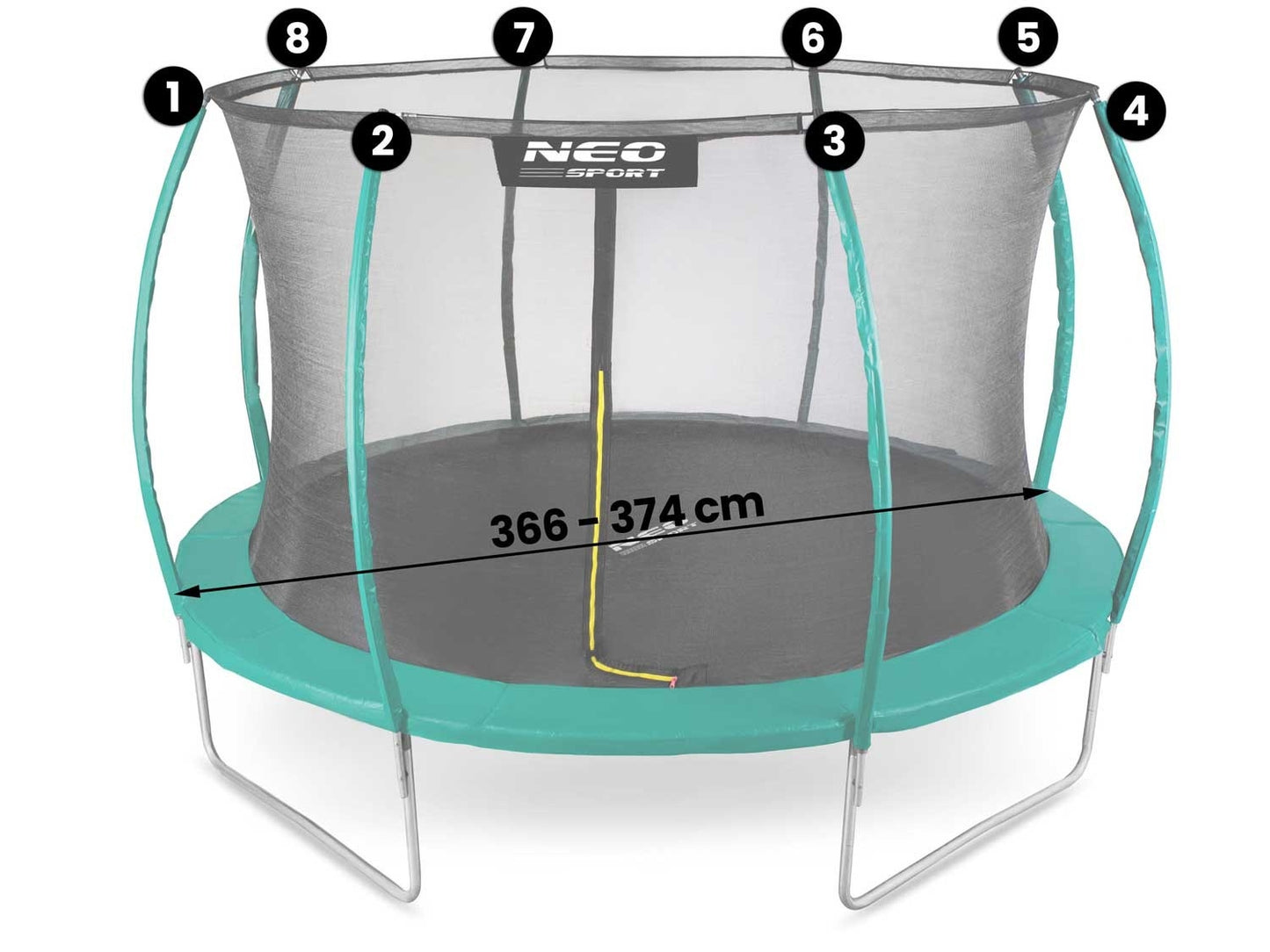 Inner safety net for trampoline 374 cm 12ft Neo-Sport