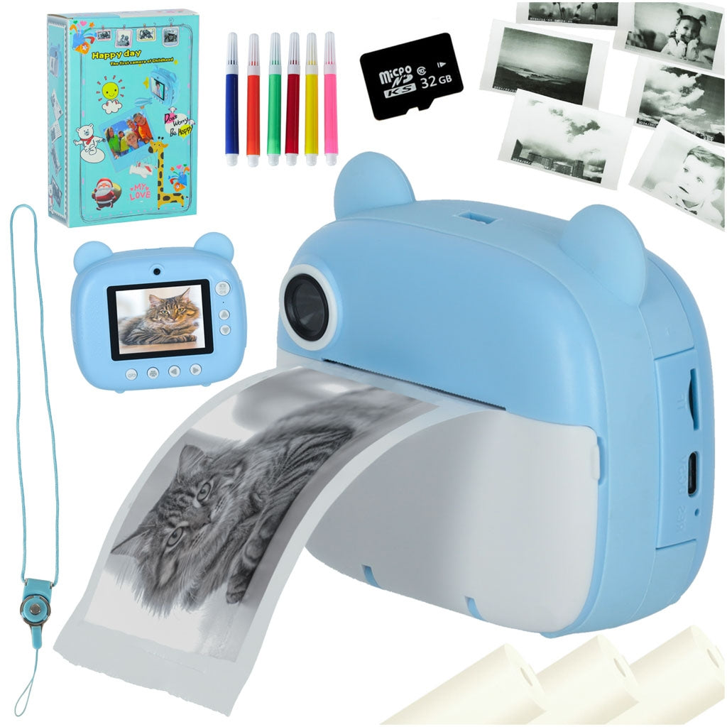 Instant camera teddy bear for children