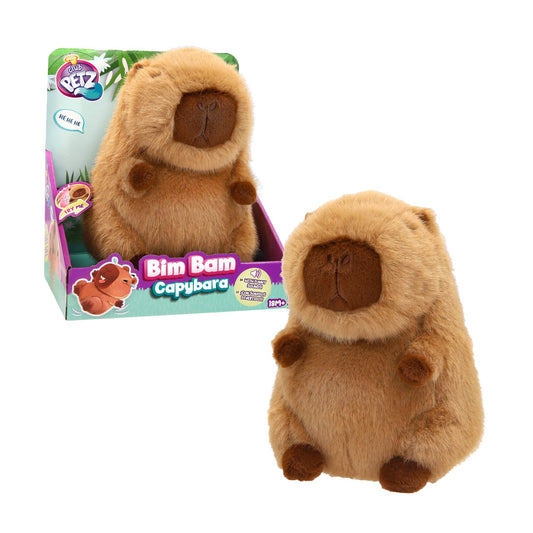 Interactive Capybara Plush Toy, 16 cm, Laughing & Bouncing
