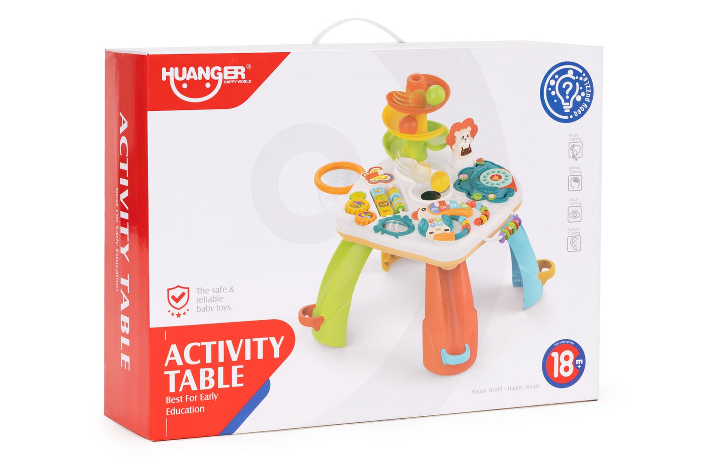 Interactive Educational Table for Kids with Ball Slide