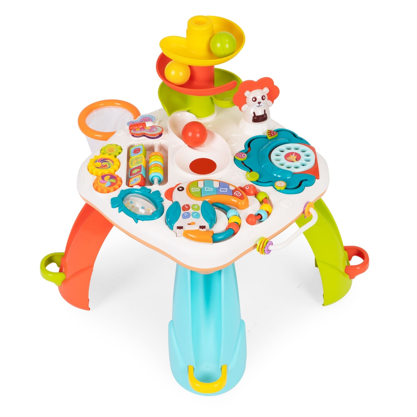 Interactive Educational Table for Kids with Ball Slide