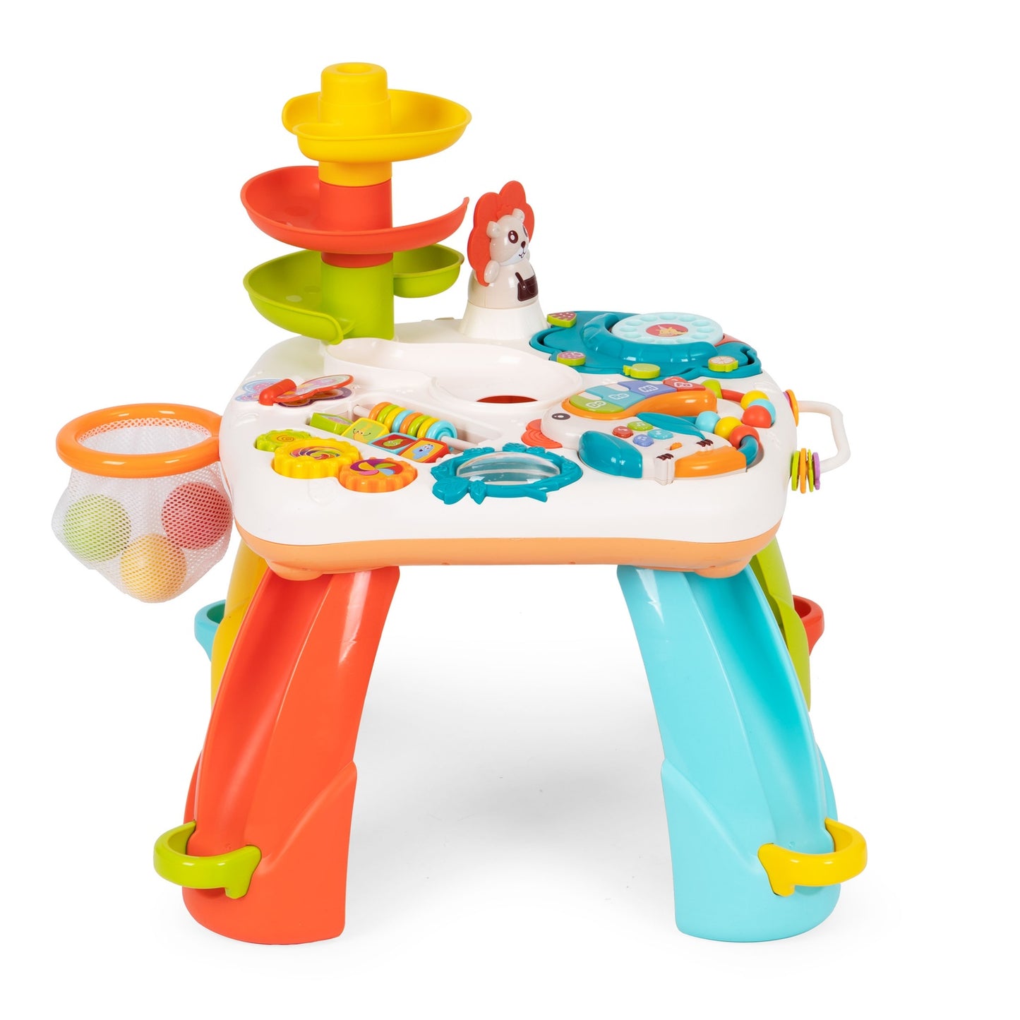 Interactive Educational Table for Kids with Ball Slide