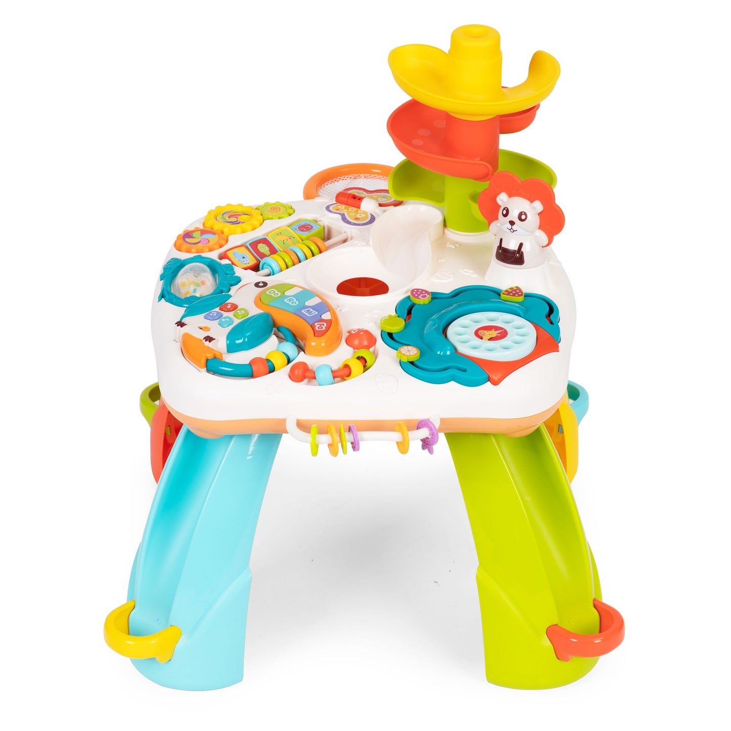 Interactive Educational Table for Kids with Ball Slide