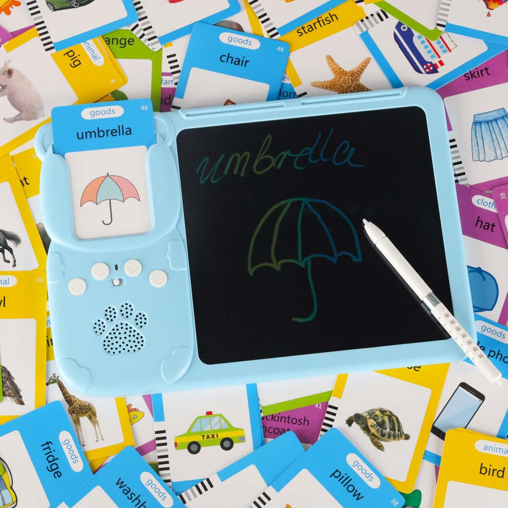 Interactive Flashcard Reader Set, 112 Cards, Writing Tablet