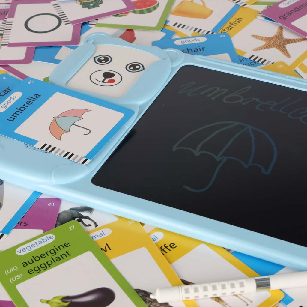 Interactive Flashcard Reader Set, 112 Cards, Writing Tablet