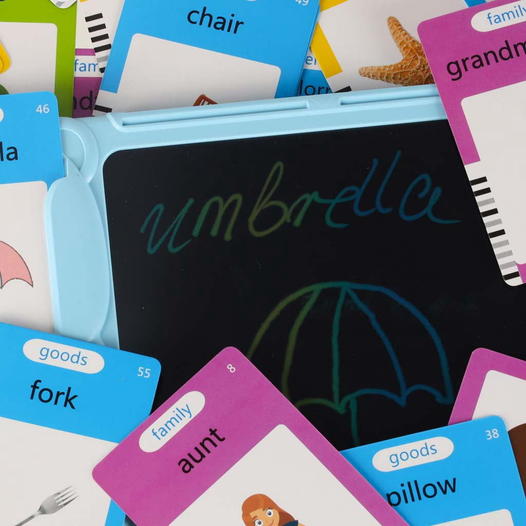 Interactive Flashcard Reader Set, 112 Cards, Writing Tablet