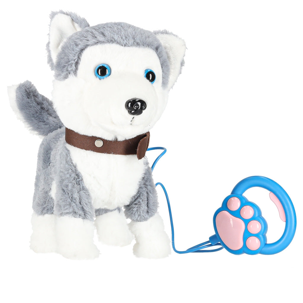 Interactive Husky Dog Toy – Barks, Walks, Wags Tail