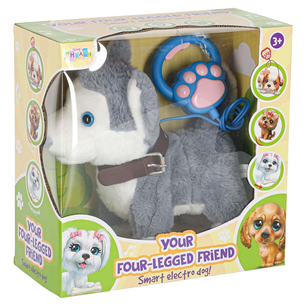 Interactive Husky Dog Toy – Barks, Walks, Wags Tail
