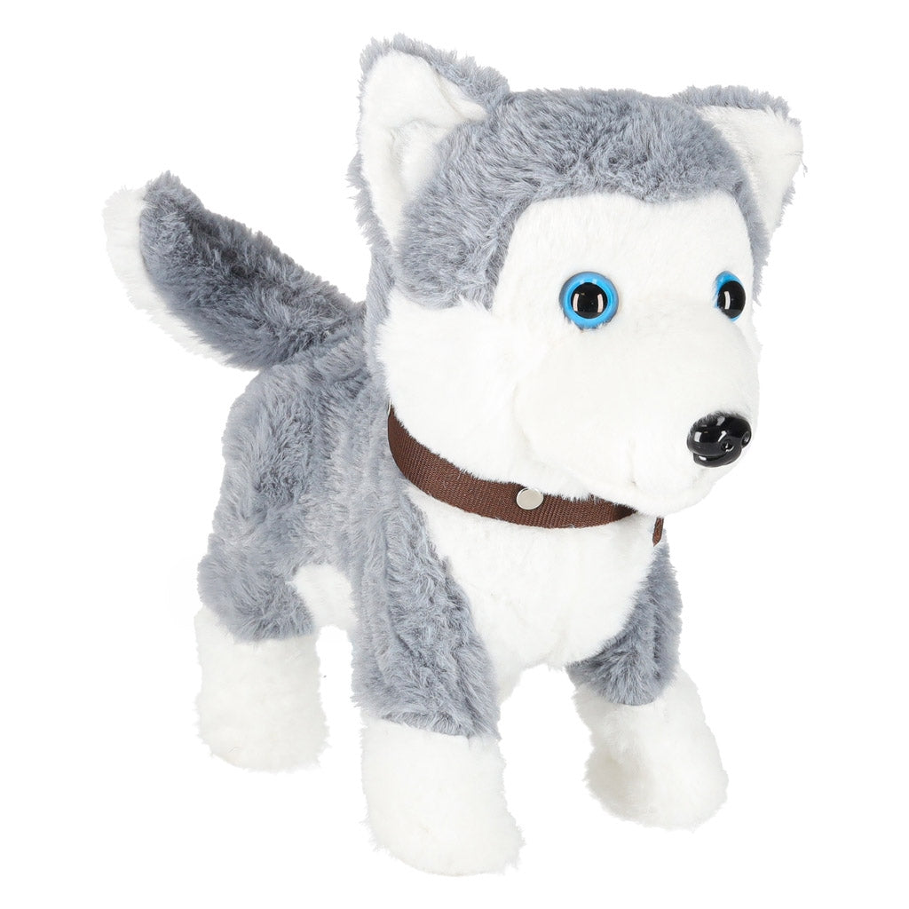Interactive Husky Dog Toy – Barks, Walks, Wags Tail