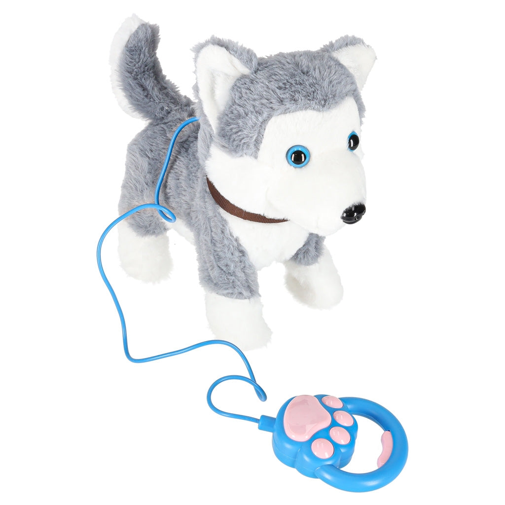 Interactive Husky Dog Toy – Barks, Walks, Wags Tail