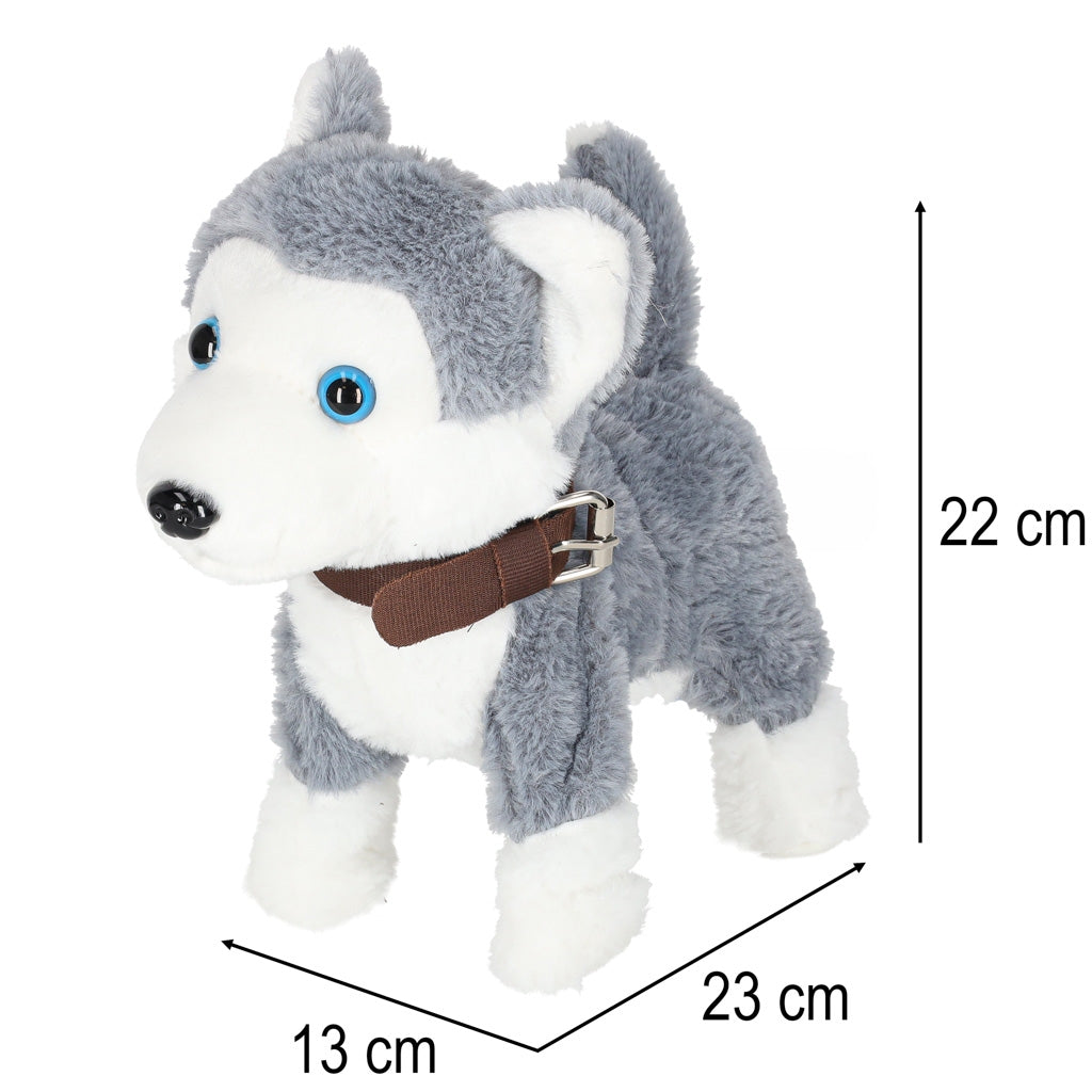 Interactive Husky Dog Toy – Barks, Walks, Wags Tail