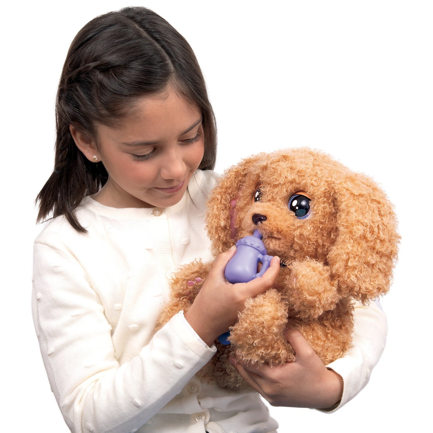 Interactive Puppy Toy, 15+ Reactions, Blanket & Bottle