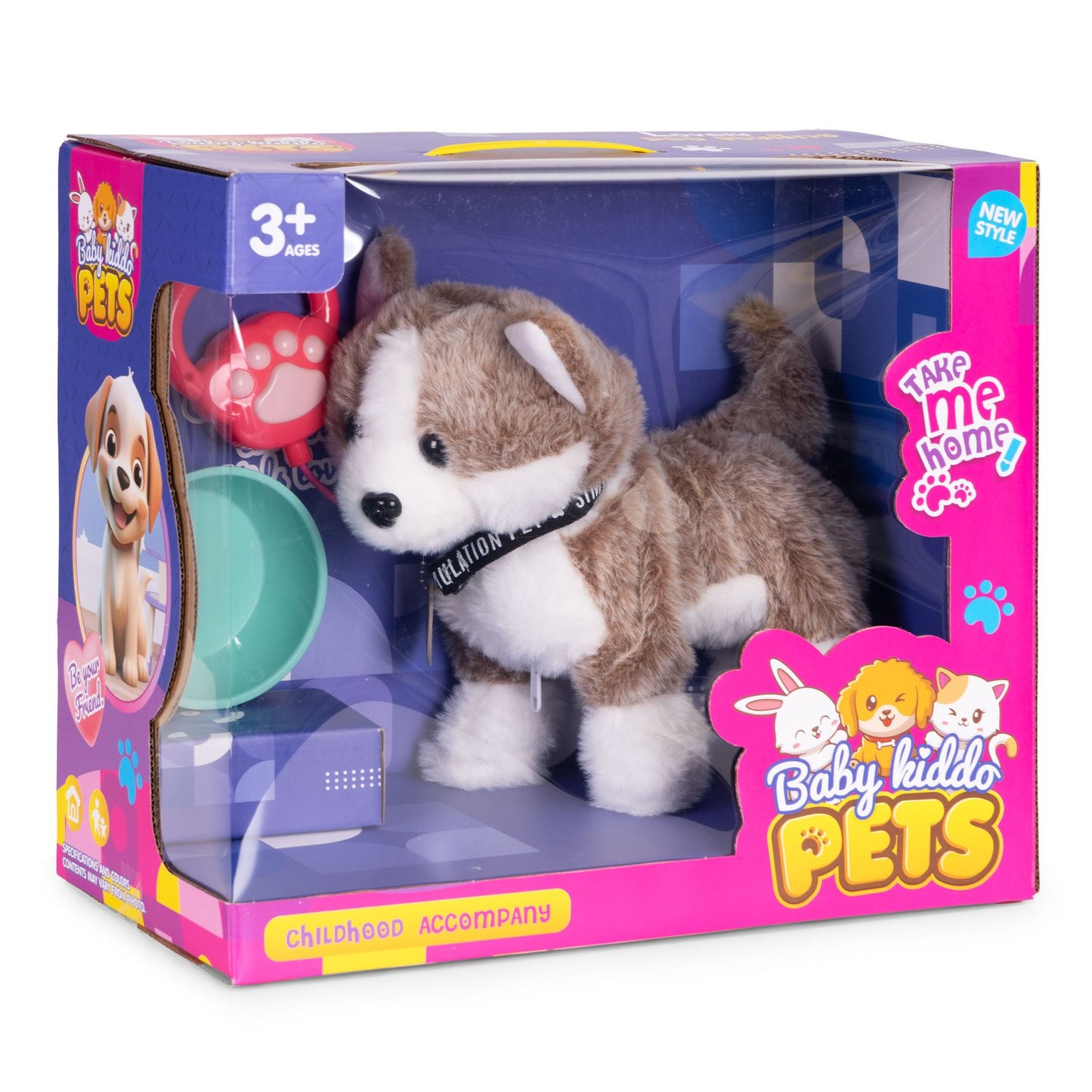 Interactive Puppy Toy with Leash, Melodies, Feeding Set