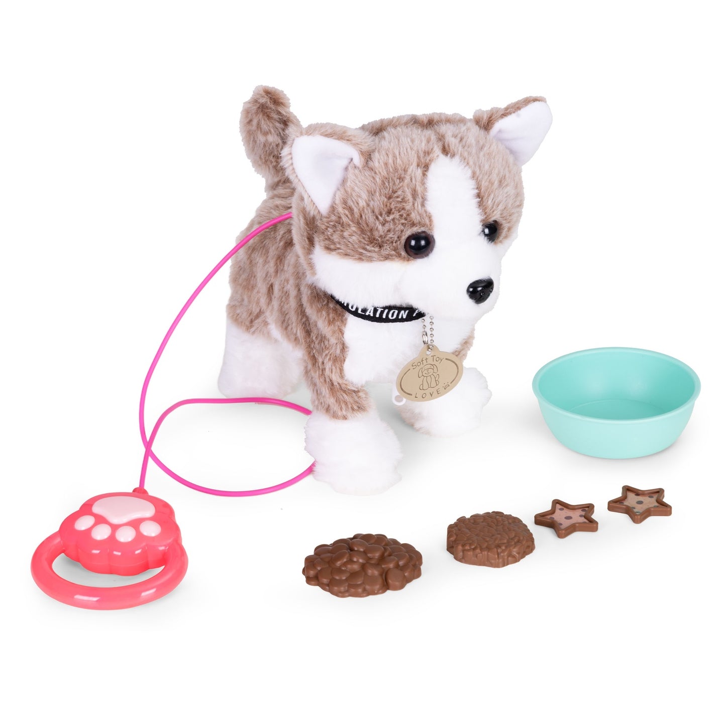 Interactive Puppy Toy with Leash, Melodies, Feeding Set