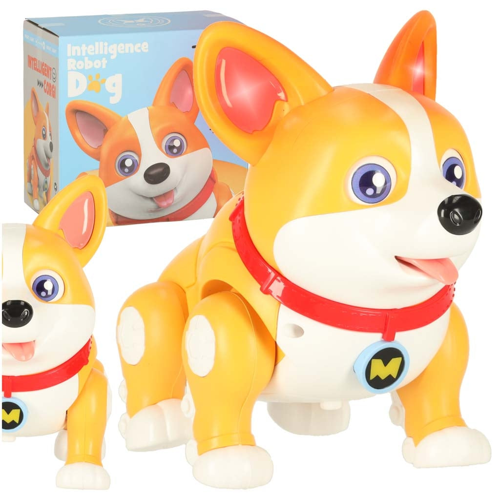 Interactive Robot Dog Corgi with Glowing Ears & Music