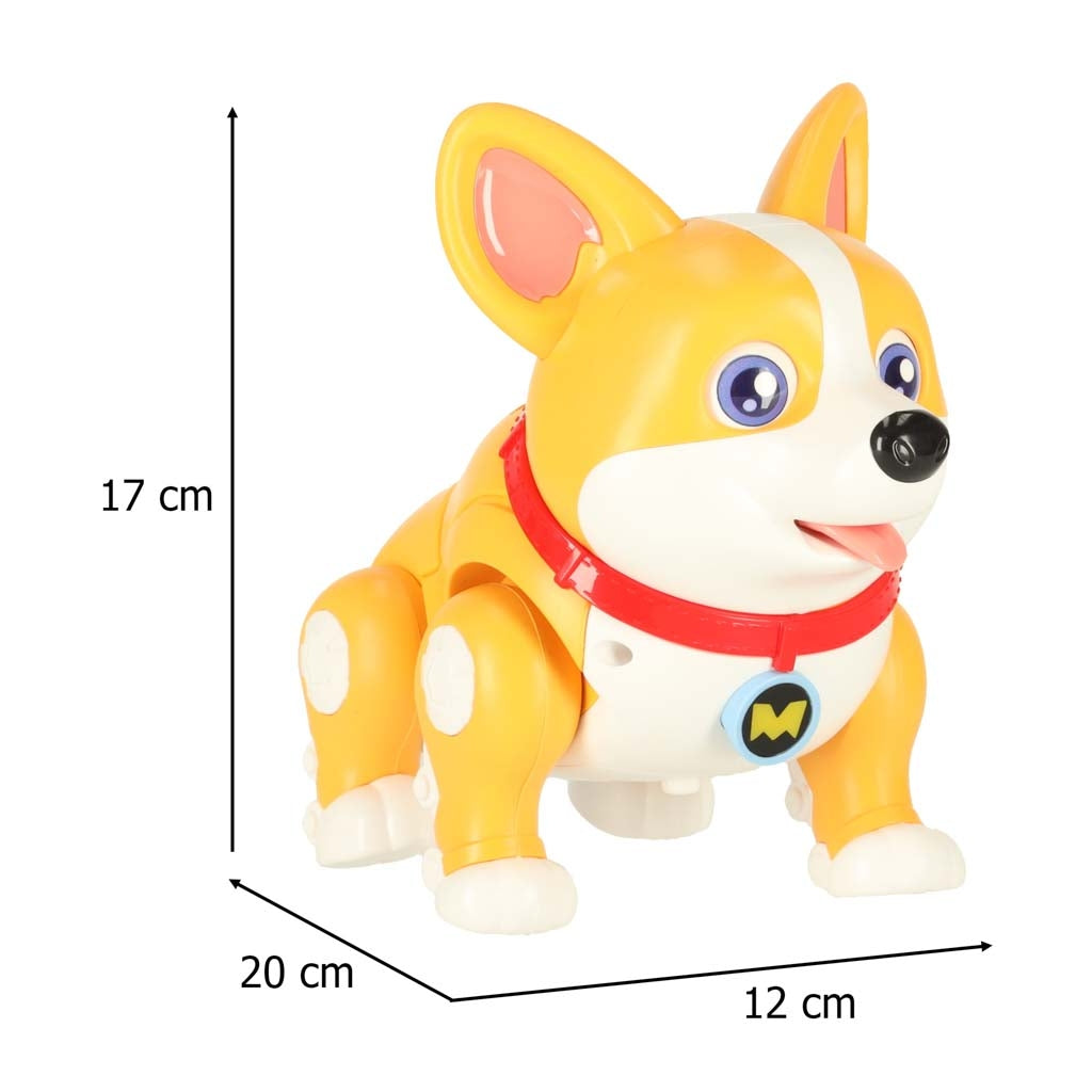 Interactive Robot Dog Corgi with Glowing Ears & Music