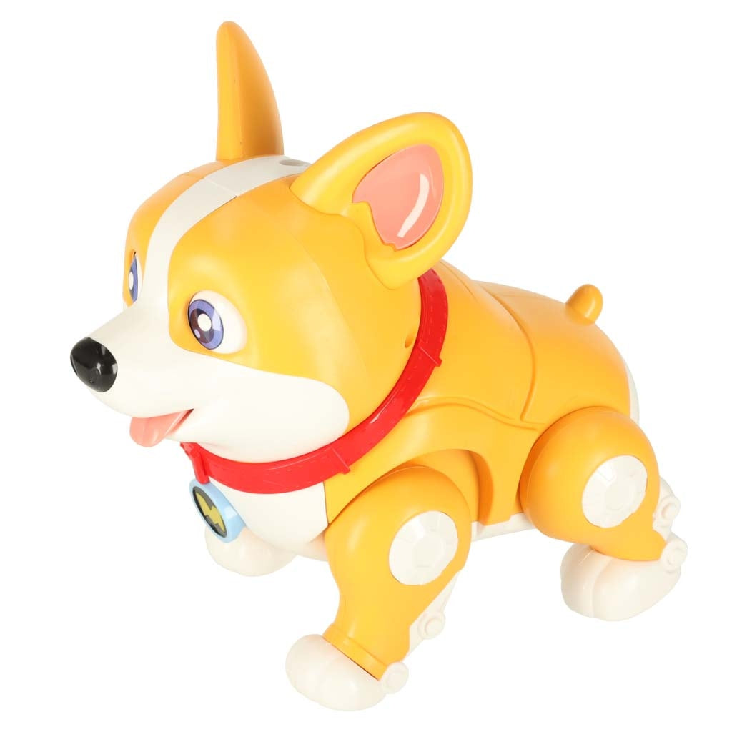 Interactive Robot Dog Corgi with Glowing Ears & Music