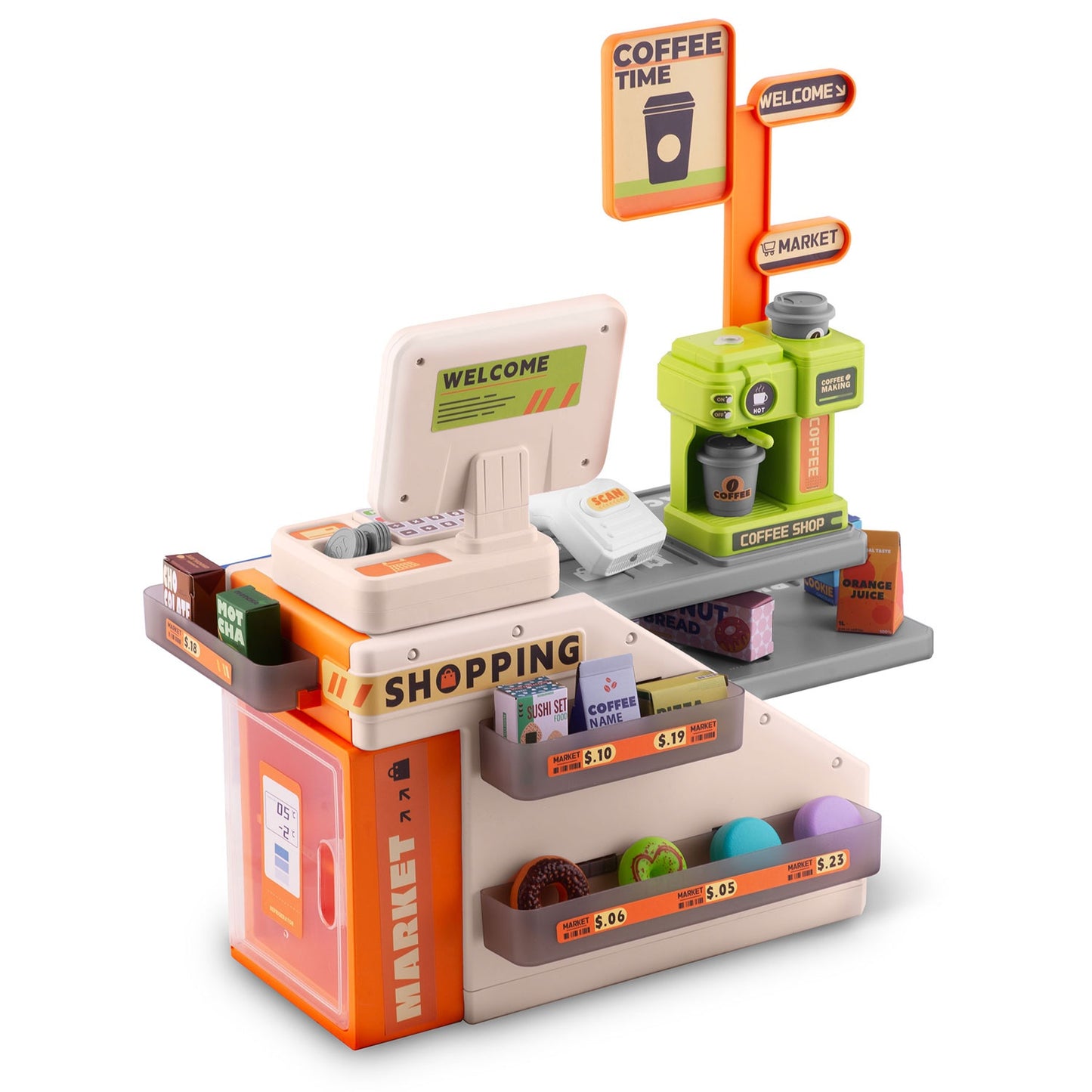 Interactive Toy Cash Register with Accessories Set