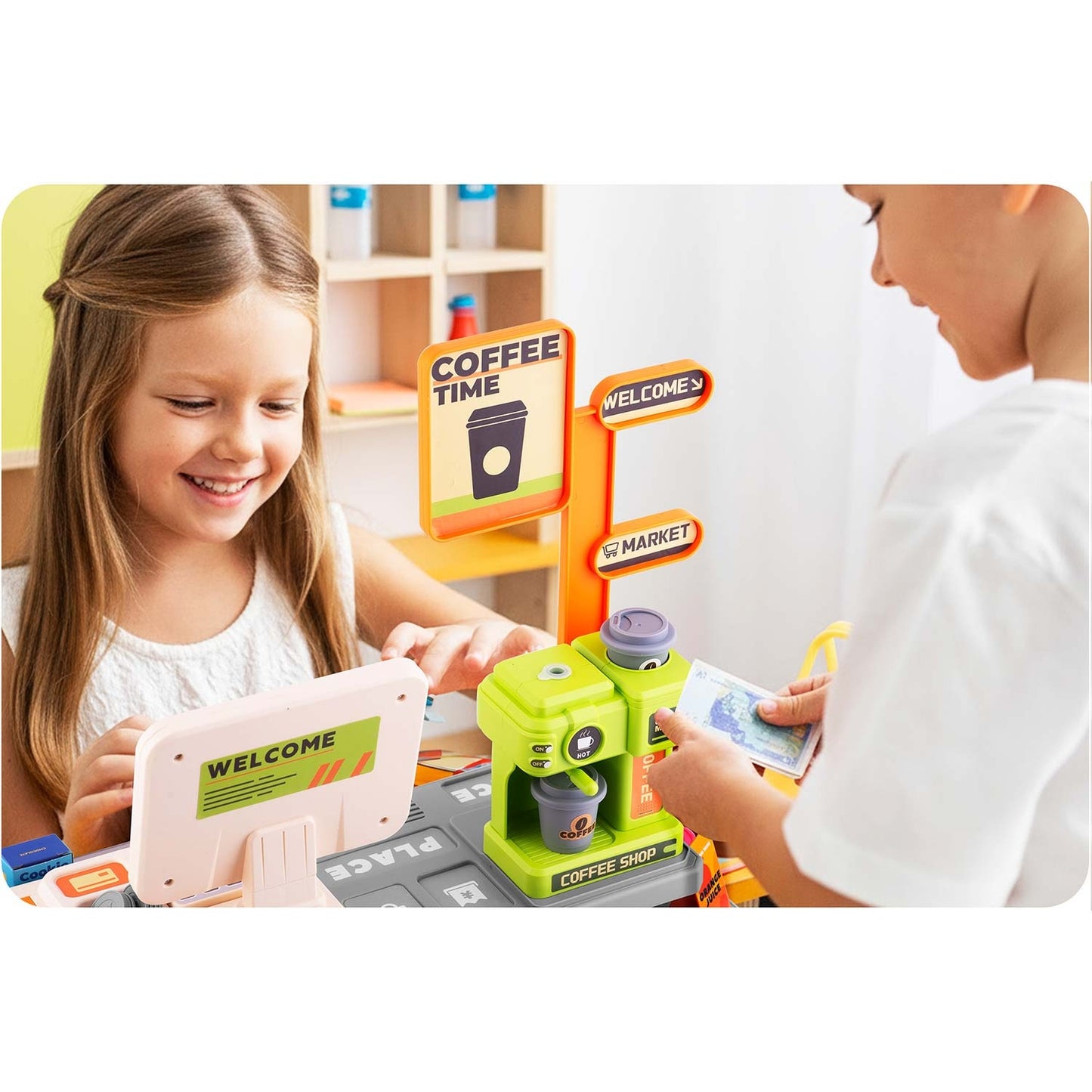 Interactive Toy Cash Register with Accessories Set