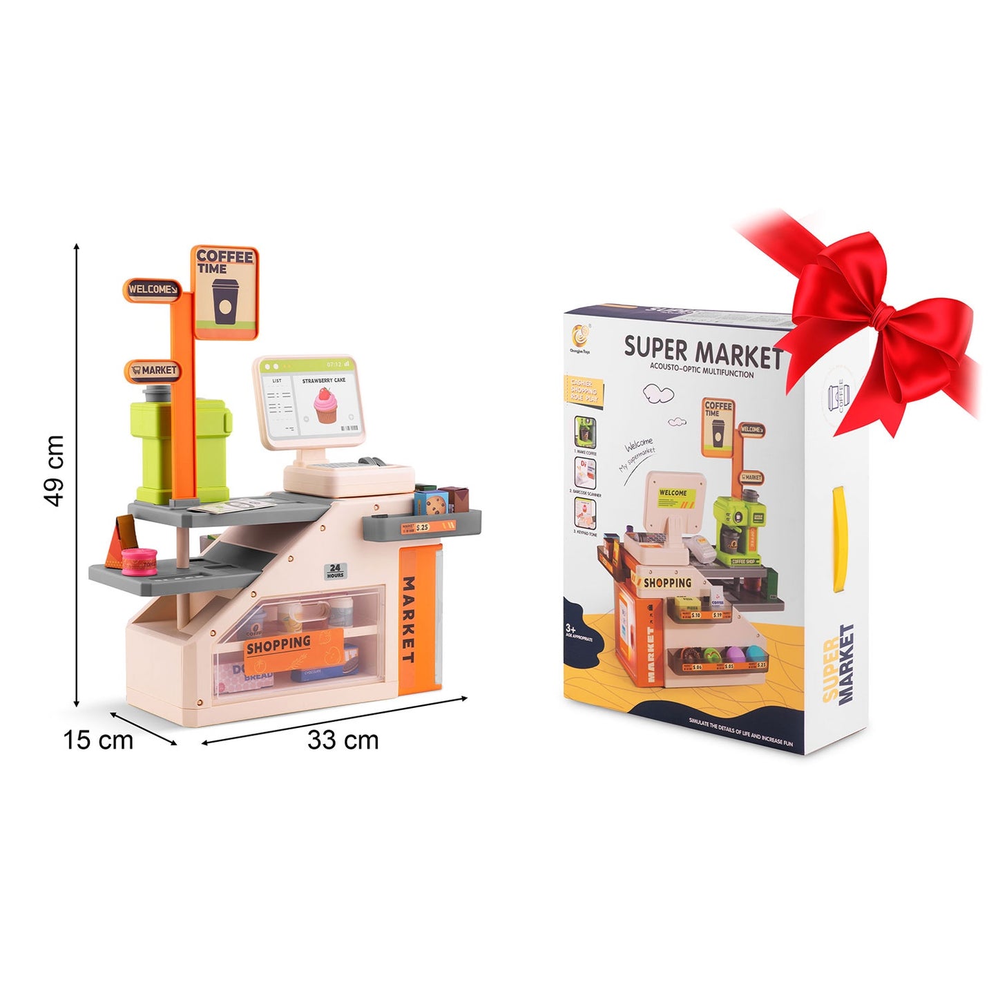 Interactive Toy Cash Register with Accessories Set