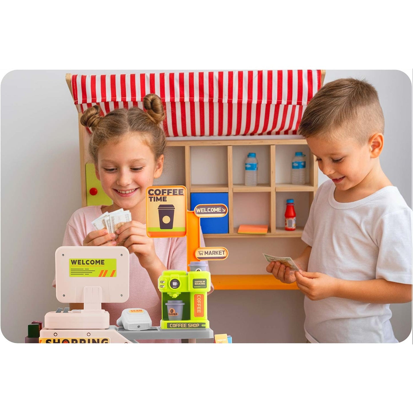 Interactive Toy Cash Register with Accessories Set