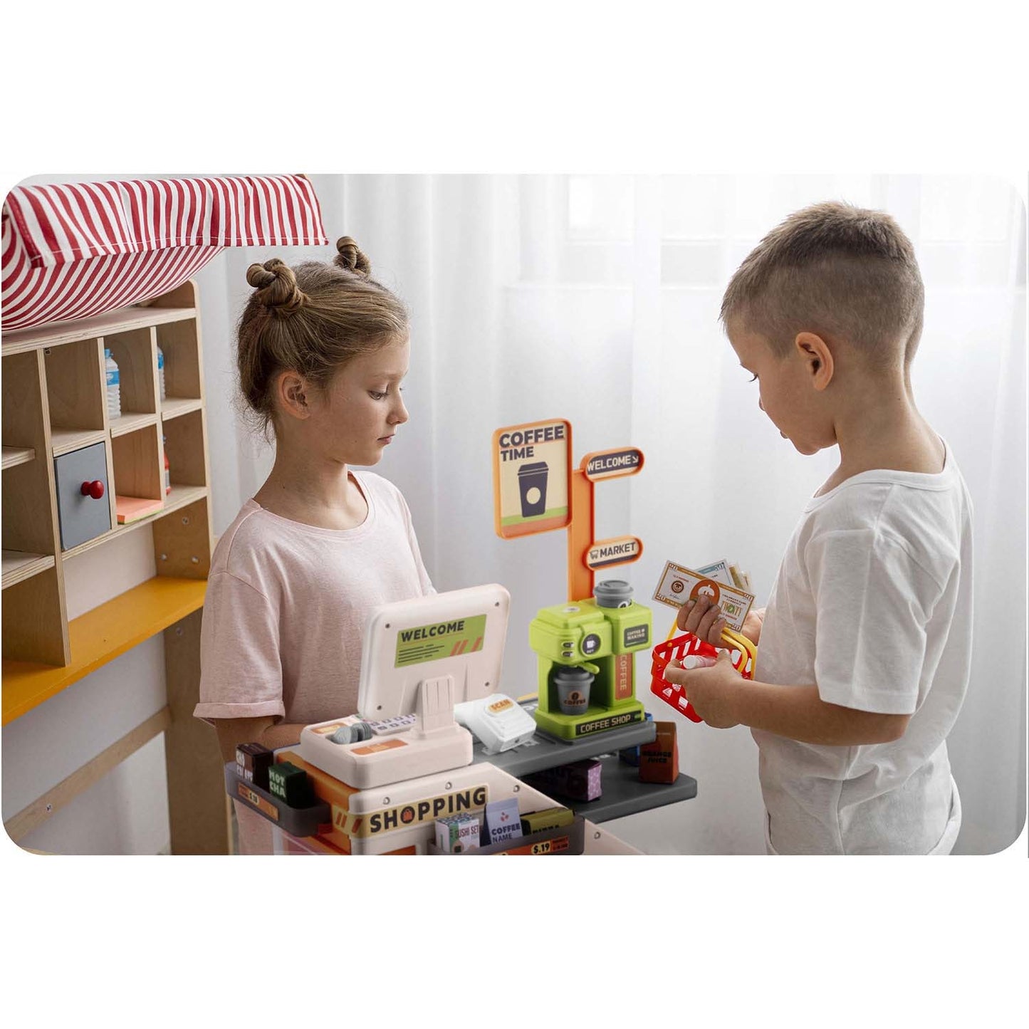 Interactive Toy Cash Register with Accessories Set