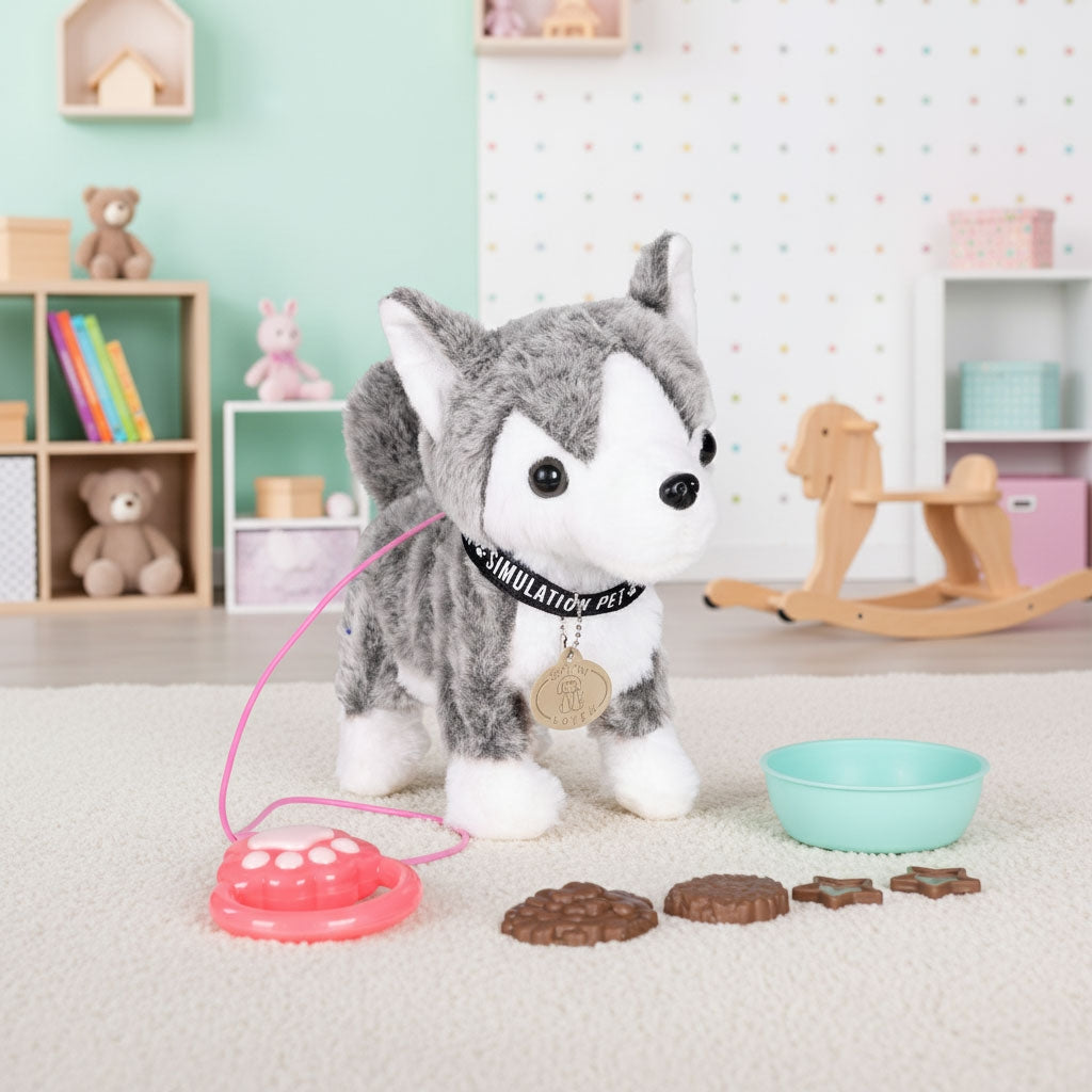 Interactive Walking Puppy Toy with Sounds and Accessories