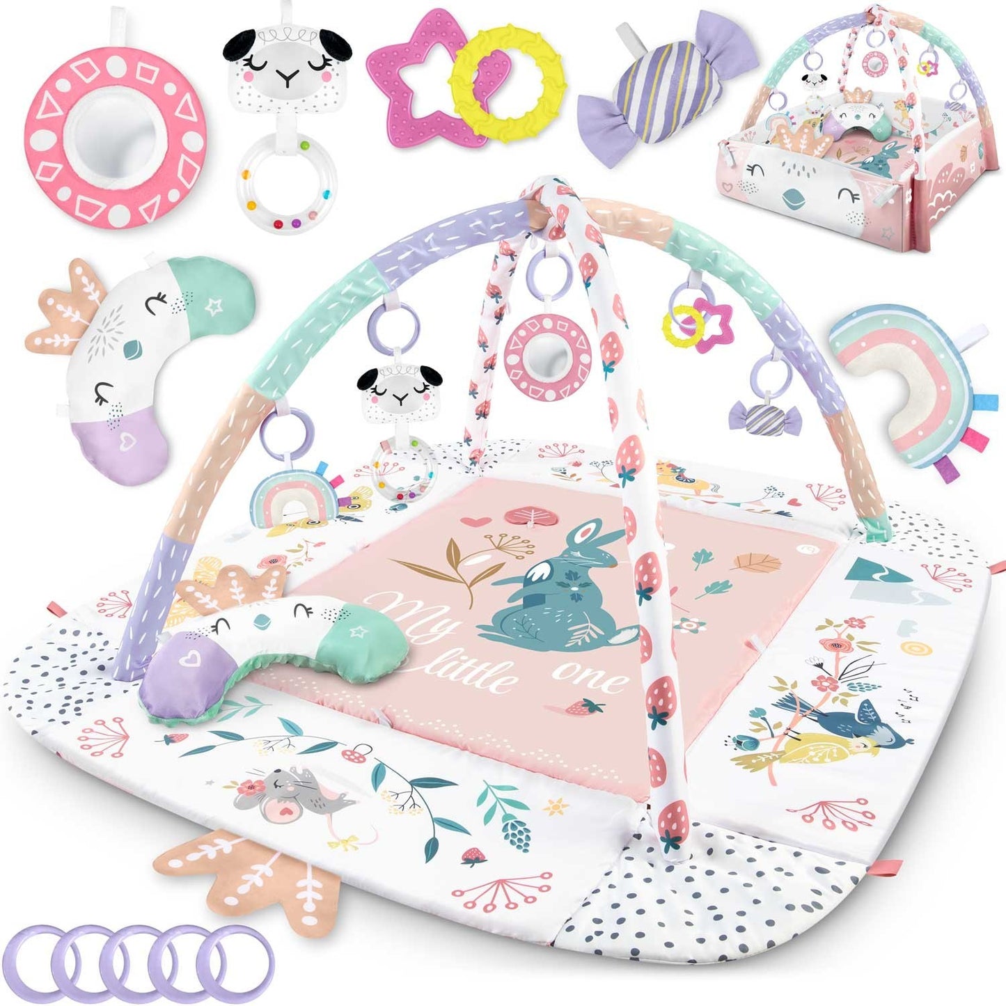 Interactive and educational play mat 110 x 100 cm Bird Nukido