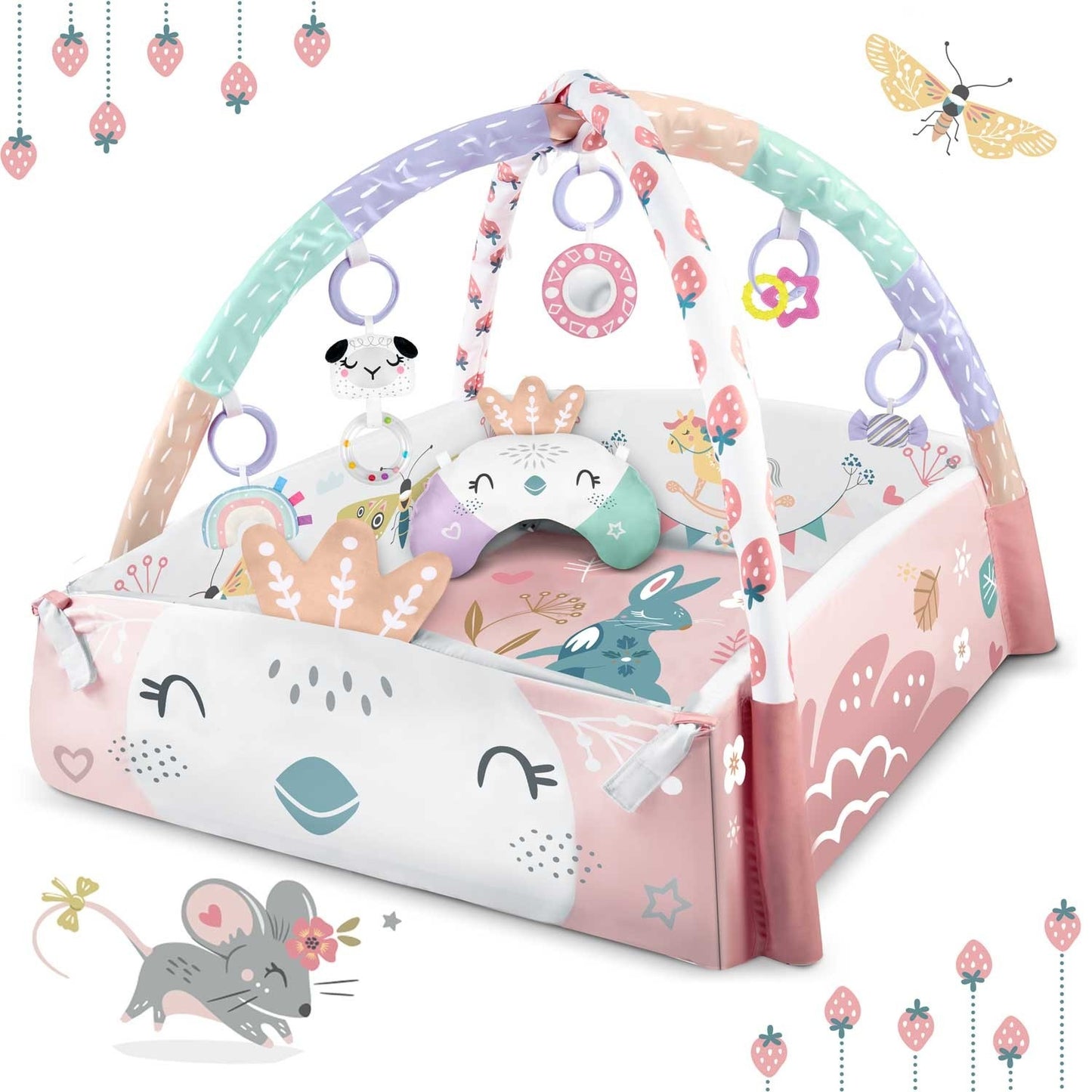 Interactive and educational play mat 110 x 100 cm Bird Nukido