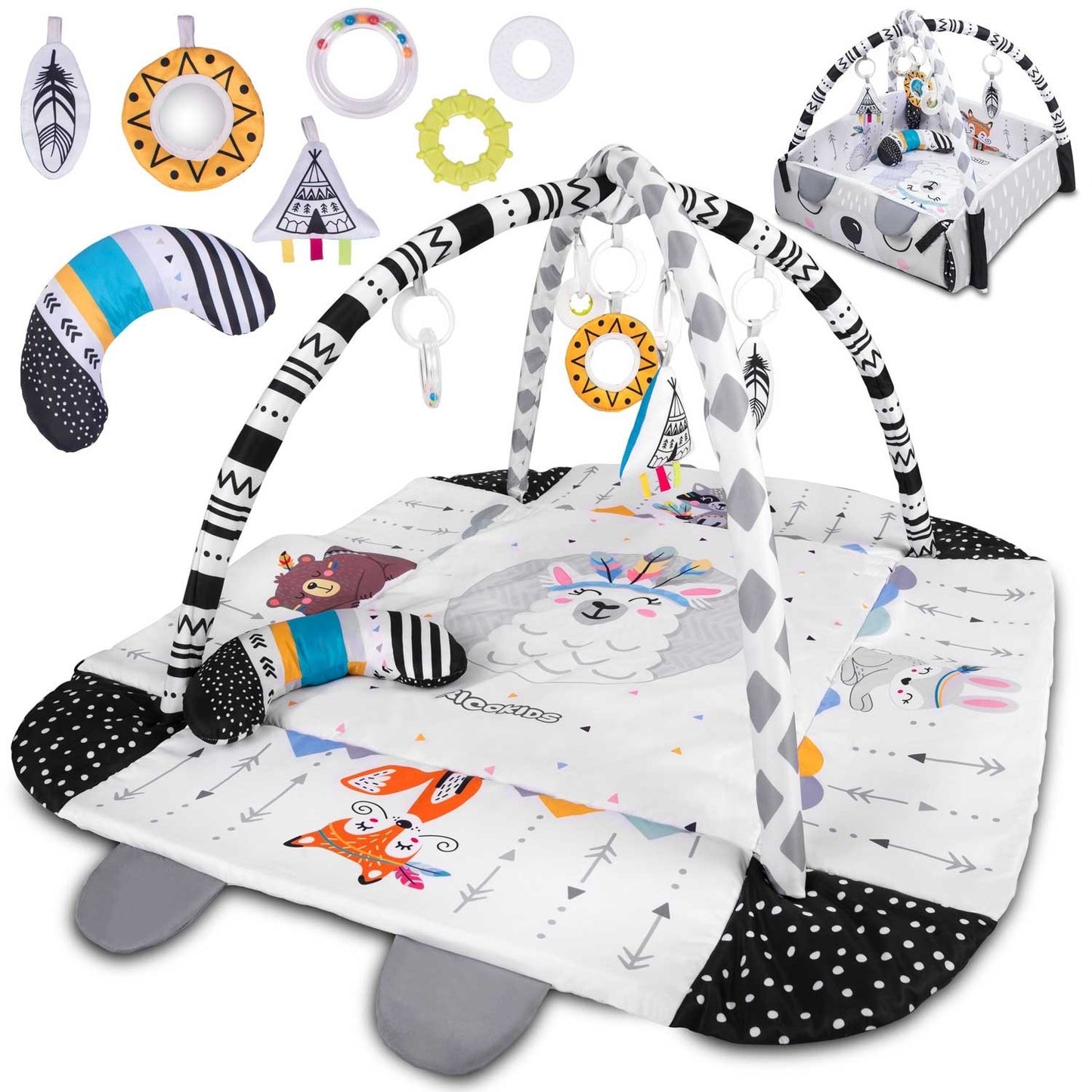 Interactive and educational play mat 110 x 100 cm Boho Ricokids