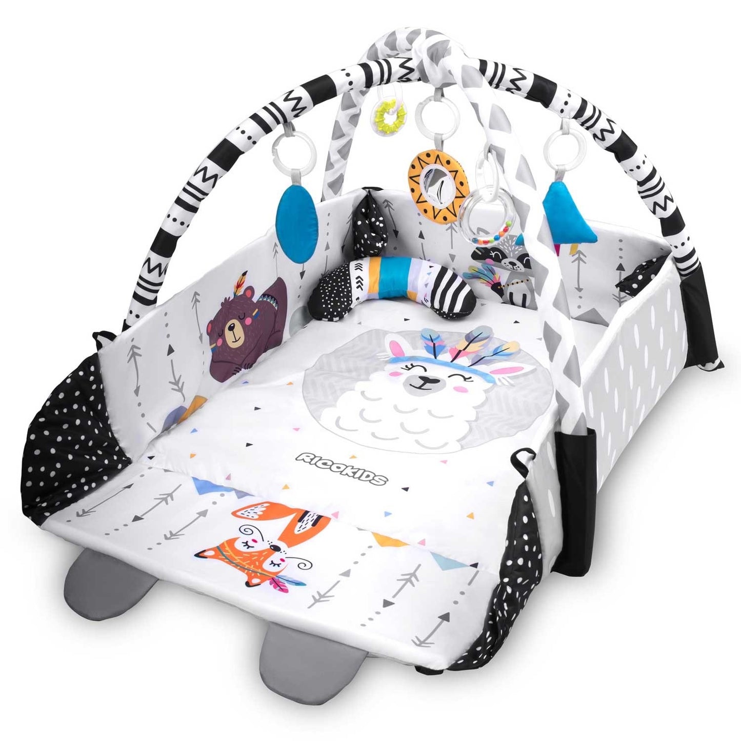 Interactive and educational play mat 110 x 100 cm Boho Ricokids