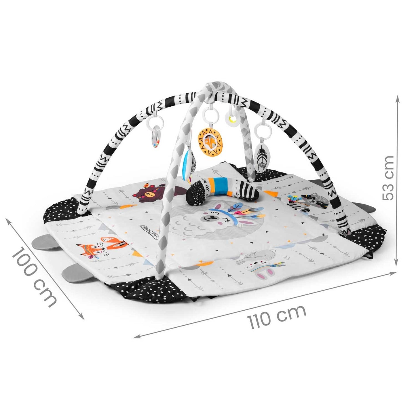 Interactive and educational play mat 110 x 100 cm Boho Ricokids