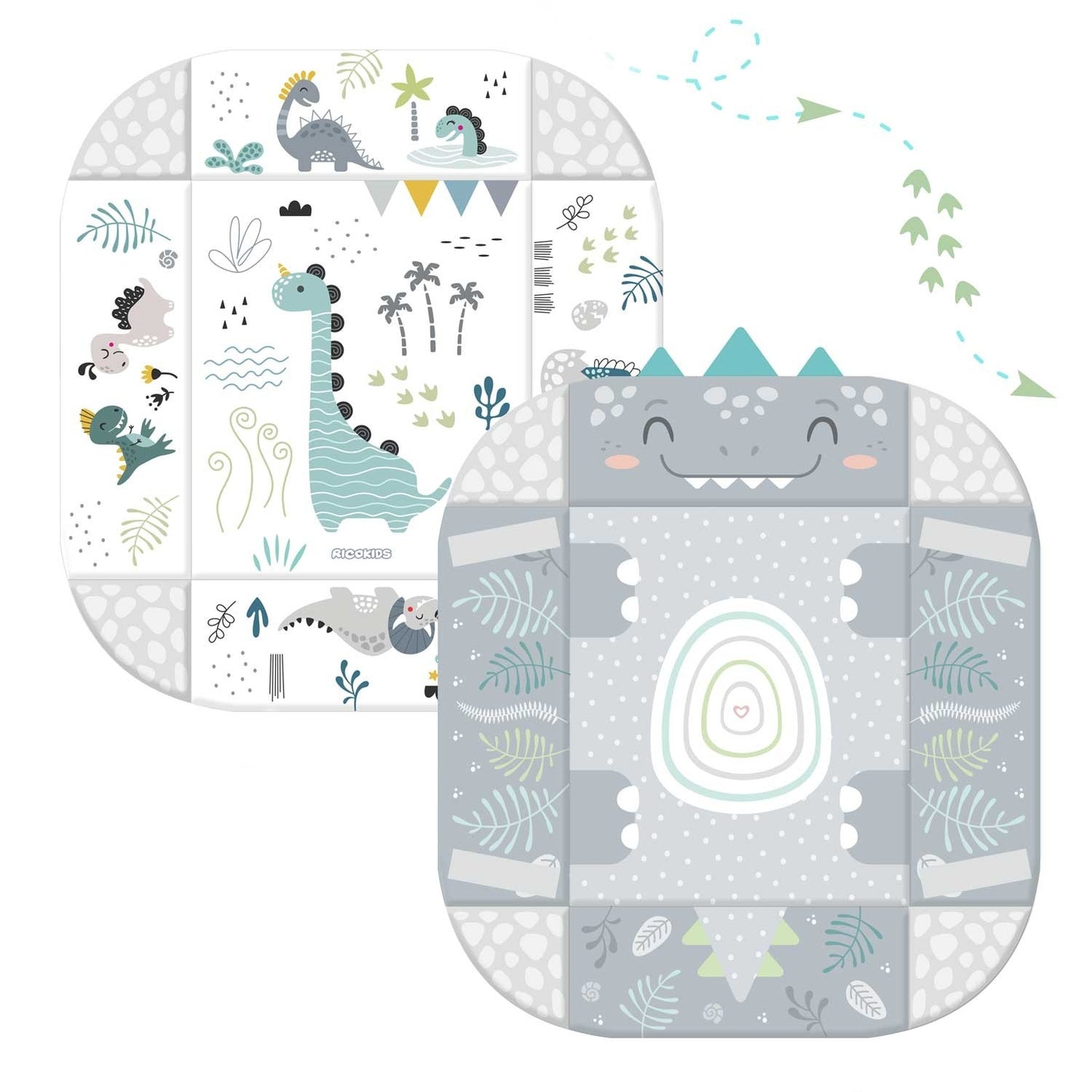 Interactive and educational play mat 110 x 100 cm Nessi Ricokids