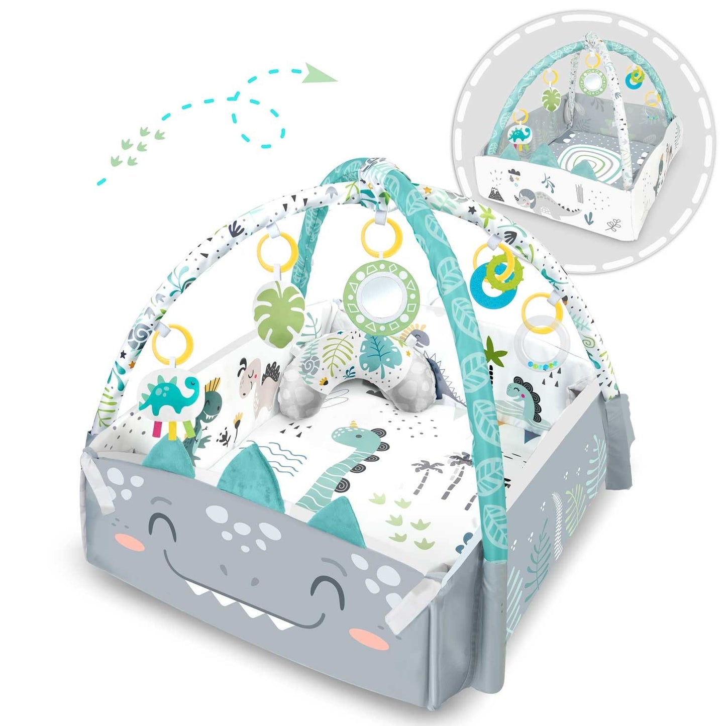 Interactive and educational play mat 110 x 100 cm Nessi Ricokids