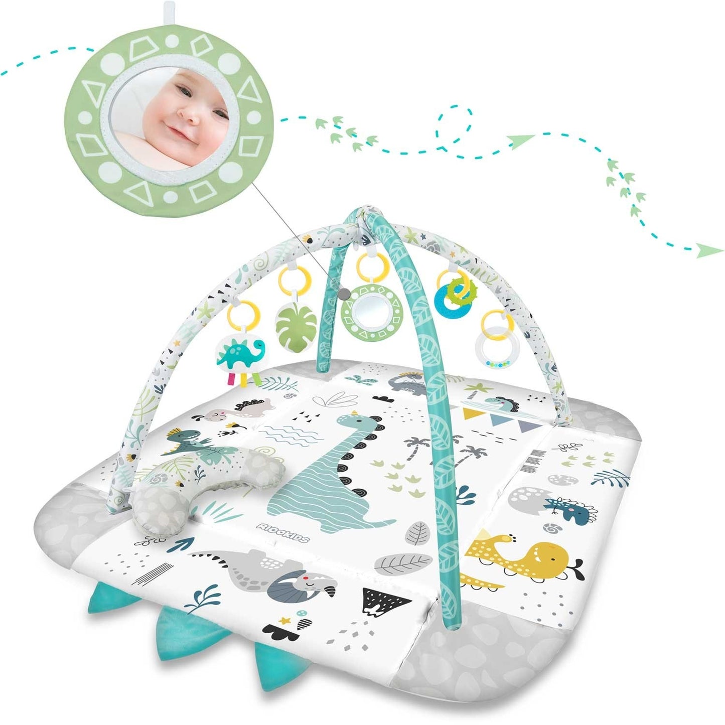 Interactive and educational play mat 110 x 100 cm Nessi Ricokids