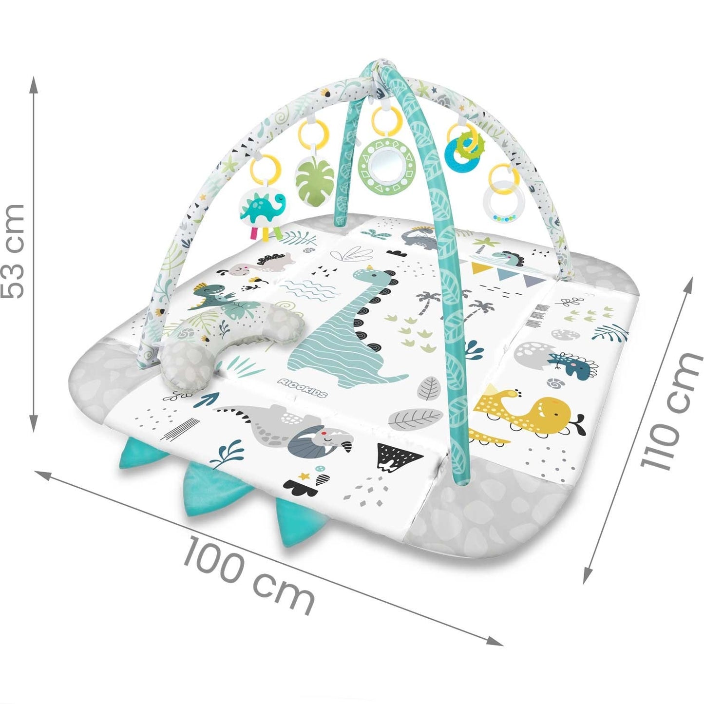 Interactive and educational play mat 110 x 100 cm Nessi Ricokids