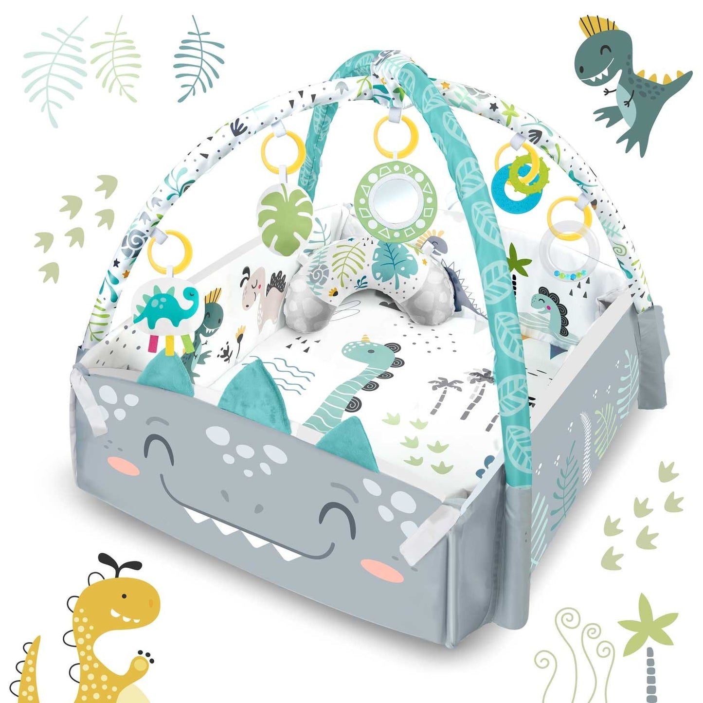 Interactive and educational play mat 110 x 100 cm Nessi Ricokids
