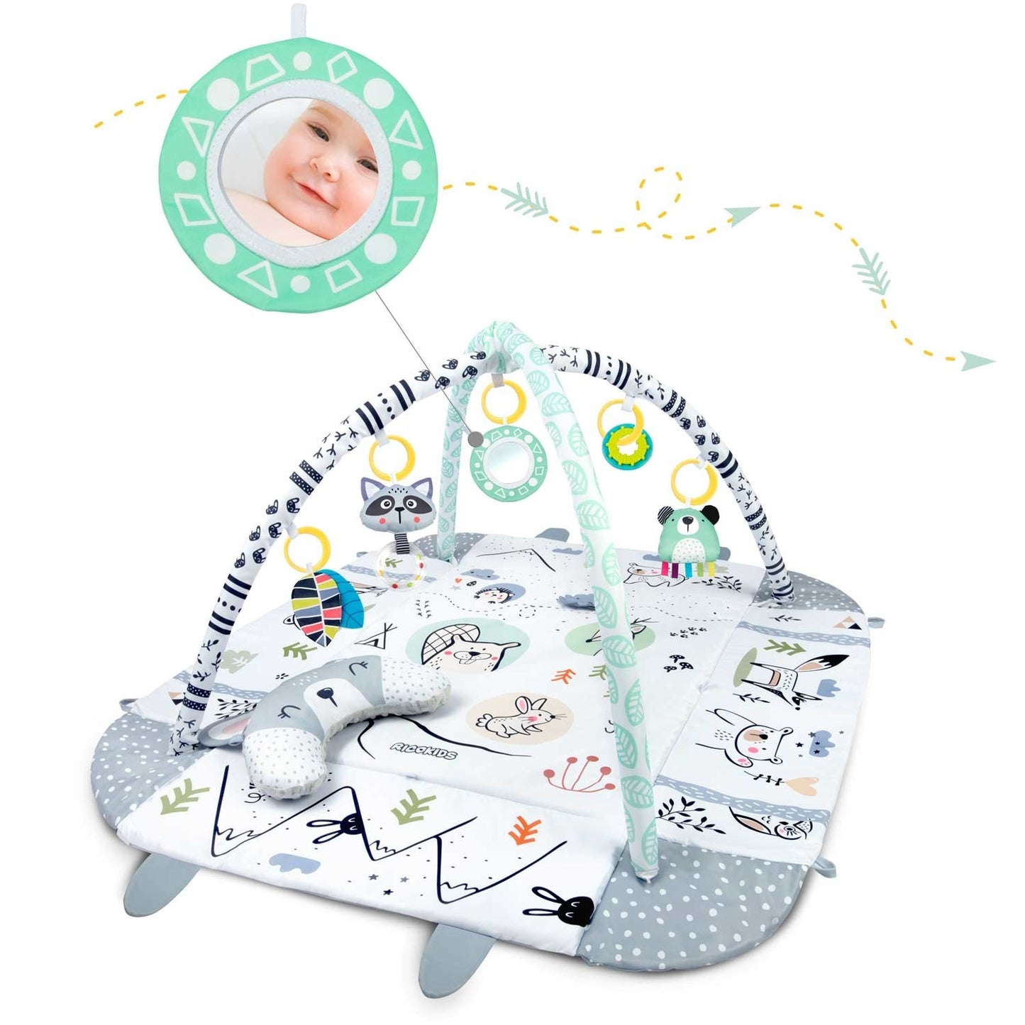 Interactive and educational play mat 110 x 100 cm Rabbit Ricokids