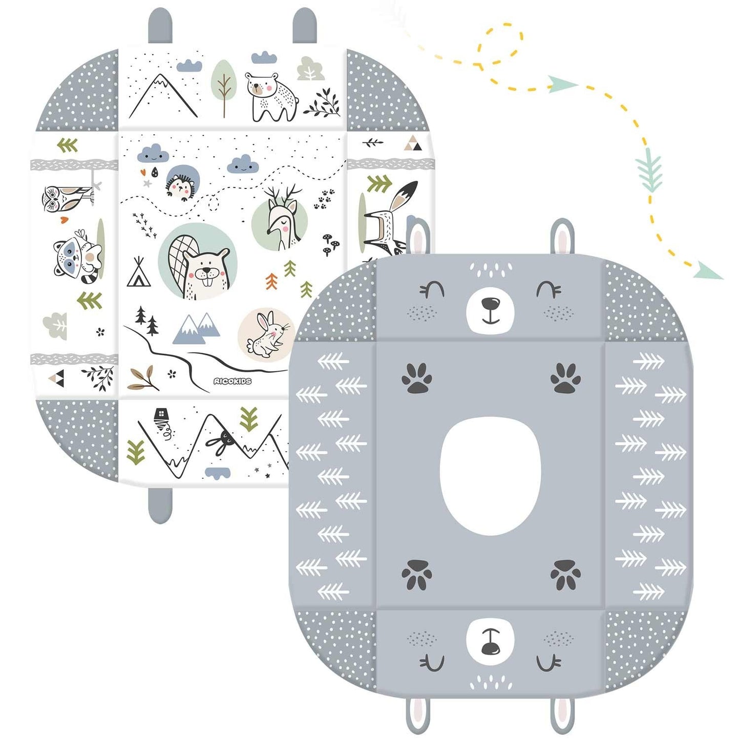 Interactive and educational play mat 110 x 100 cm Rabbit Ricokids