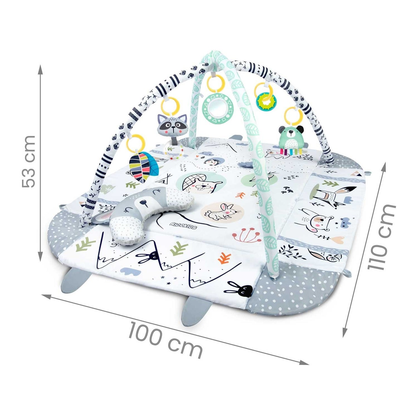 Interactive and educational play mat 110 x 100 cm Rabbit Ricokids