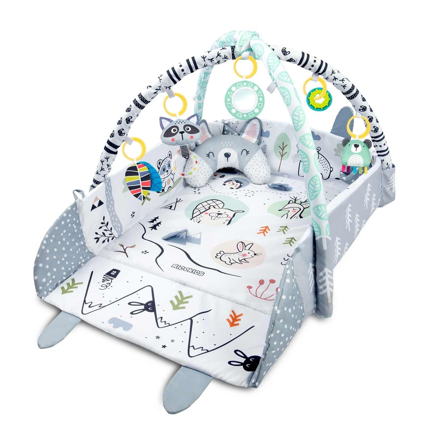 Interactive and educational play mat 110 x 100 cm Rabbit Ricokids