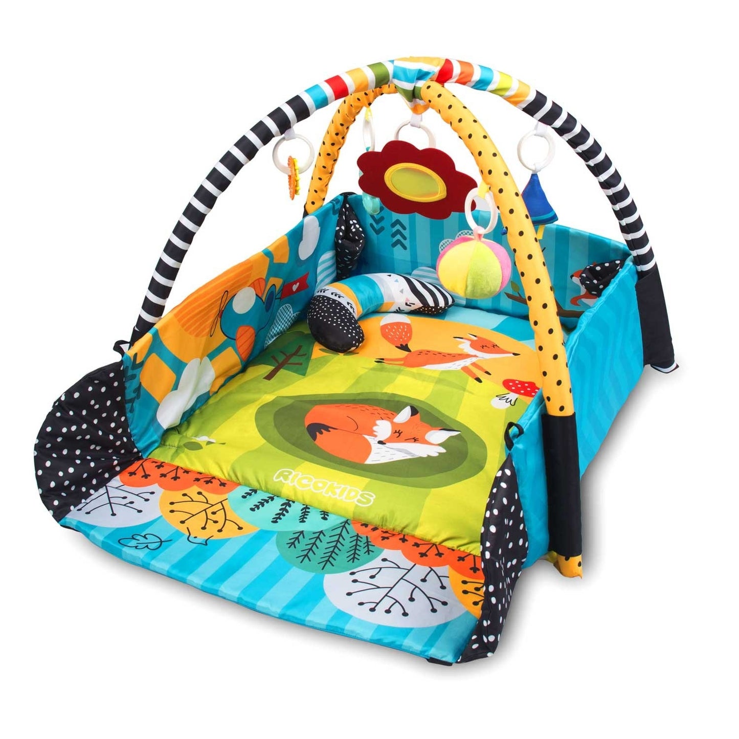 Interactive and educational play mat 110 x 100 cm, Räven Ricokids