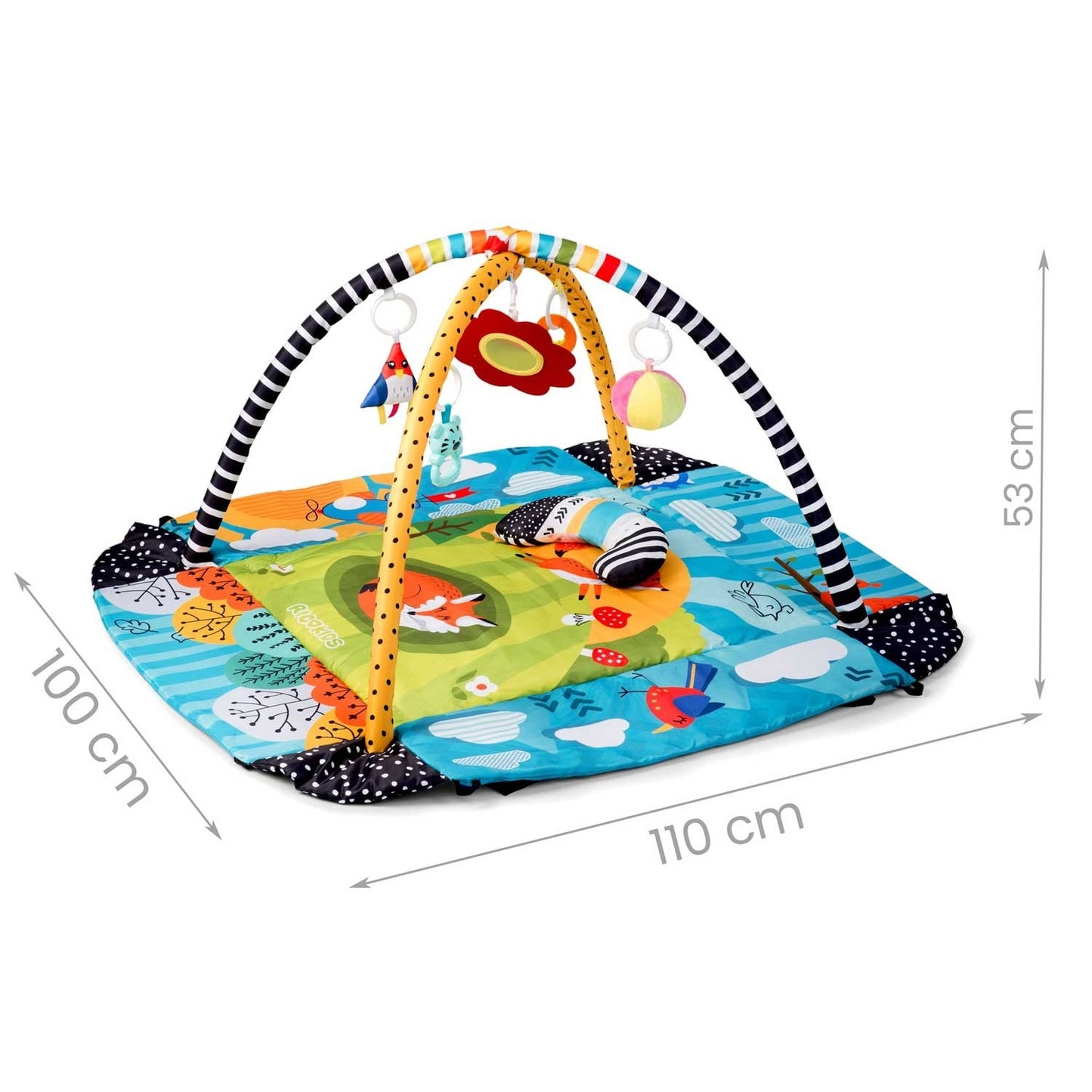Interactive and educational play mat 110 x 100 cm, Räven Ricokids