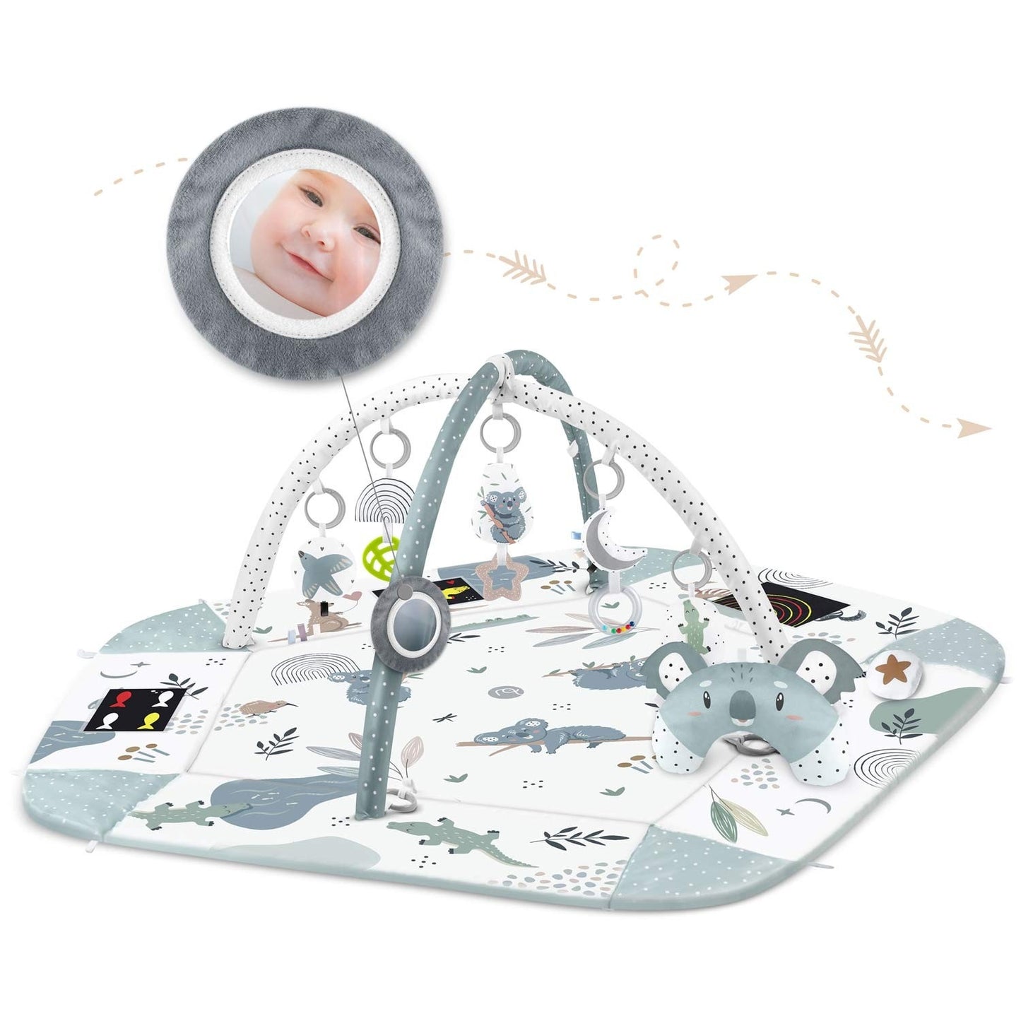 Interactive and educational play mat 136 x 136 cm - Koala Nukido