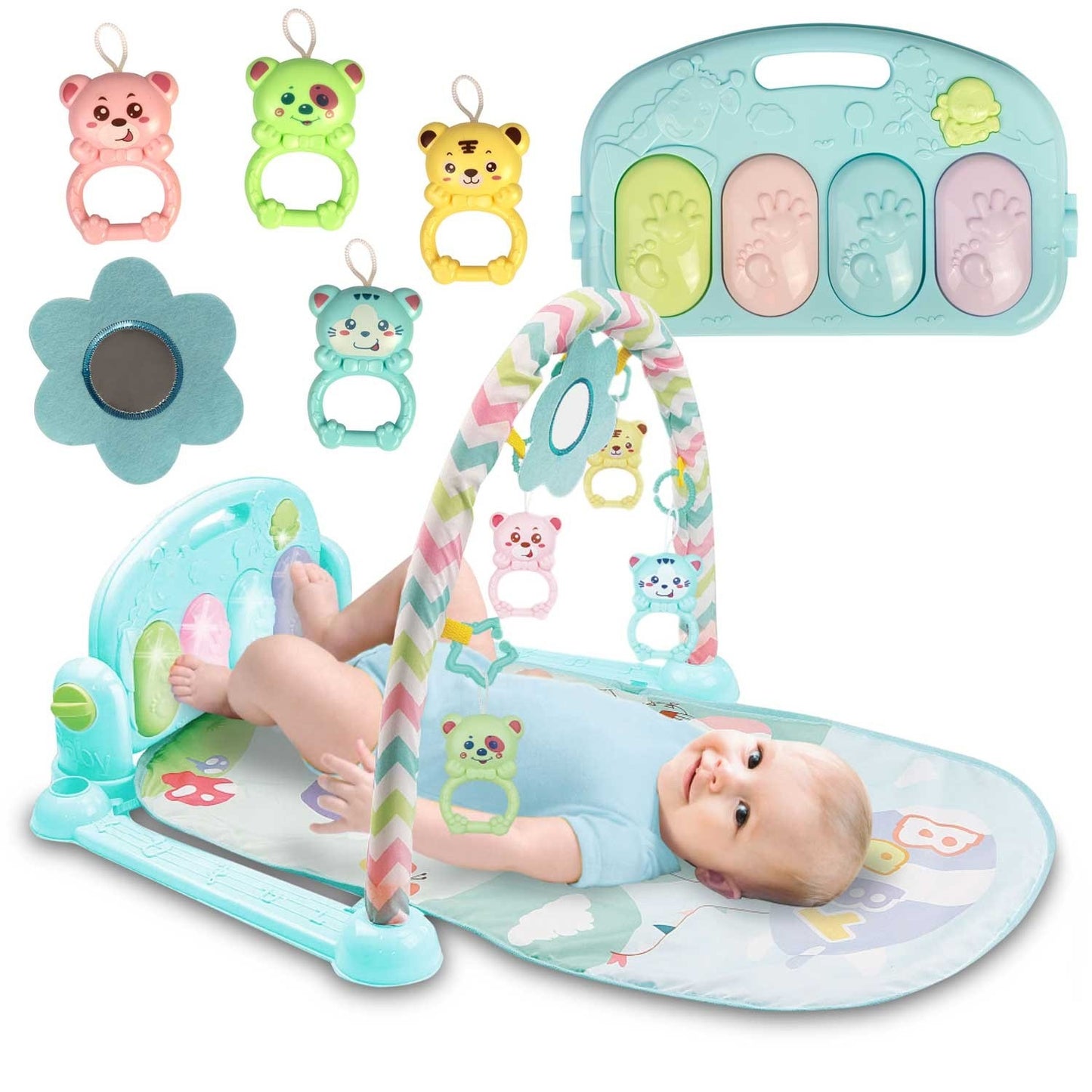 Interactive and educational play mat with piano Ricokids - 7314