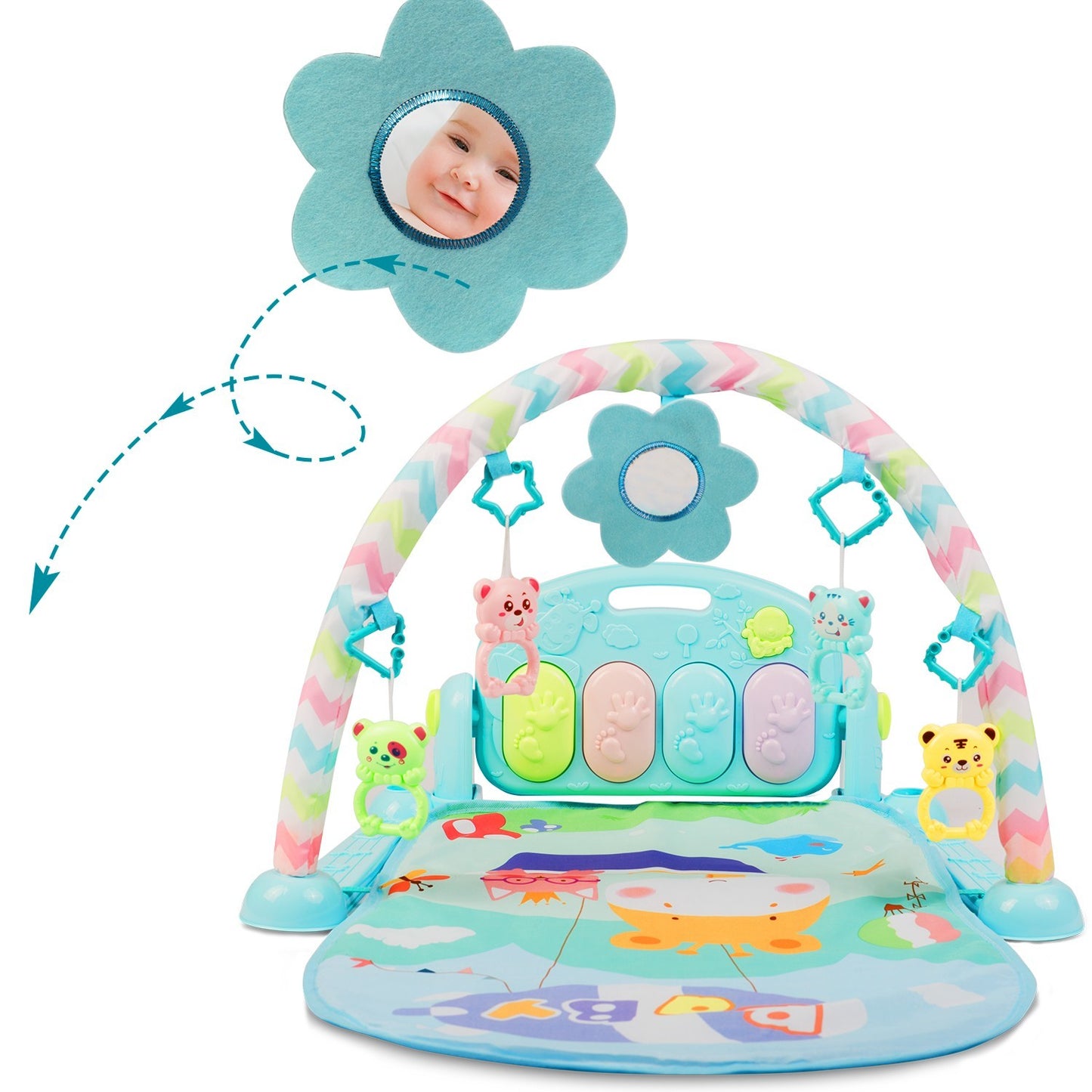 Interactive and educational play mat with piano Ricokids - 7314